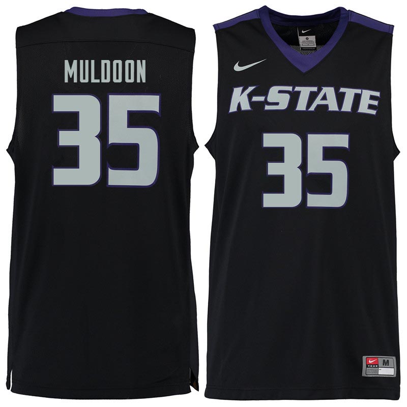 Men #35 Patrick Muldoon Kansas State Wildcats College Basketball Jerseys Sale-Black